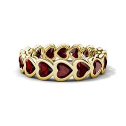 Trisha ctw Heart Shape Red Garnet Eternity Band ctw Heart Shape Red Garnet Women Eternity Band K Yellow Gold