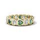 1 - Trisha 4.17 ctw Heart Shape Natural Diamond & Lab Created Alexandrite (4.00 mm) Eternity Band 