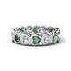 1 - Trisha 4.17 ctw Heart Shape Natural Diamond & Lab Created Alexandrite (4.00 mm) Eternity Band 