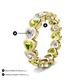 3 - Trisha 3.75 ctw Heart Shape Natural Diamond & Peridot (4.00 mm) Eternity Band 