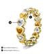 3 - Trisha 3.54 ctw Heart Shape Natural Diamond & Citrine (4.00 mm) Eternity Band 