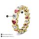 3 - Trisha 3.75 ctw Heart Shape Natural Diamond & Pink Tourmaline (4.00 mm) Eternity Band 