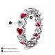 3 - Trisha 4.52 ctw Heart Shape Natural Diamond & Lab Created Ruby (4.00 mm) Eternity Band 