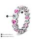 3 - Trisha 4.45 ctw Heart Shape Natural Diamond & Lab Created Pink Sapphire (4.00 mm) Eternity Band 