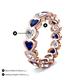 3 - Trisha 4.38 ctw Heart Shape Lab Grown Diamond & Lab Created Blue Sapphire (4.00 mm) Eternity Band 