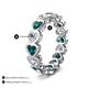 3 - Trisha 4.24 ctw Heart Shape Lab Grown Diamond & London Blue Topaz (4.00 mm) Eternity Band 