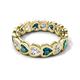 5 - Trisha 4.24 ctw Heart Shape Natural Diamond & London Blue Topaz (4.00 mm) Eternity Band 