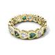 5 - Trisha 4.17 ctw Heart Shape Natural Diamond & Lab Created Alexandrite (4.00 mm) Eternity Band 