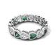 5 - Trisha 4.17 ctw Heart Shape Natural Diamond & Lab Created Alexandrite (4.00 mm) Eternity Band 