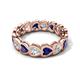 5 - Trisha 4.38 ctw Heart Shape Lab Grown Diamond & Lab Created Blue Sapphire (4.00 mm) Eternity Band 