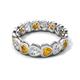 5 - Trisha 3.54 ctw Heart Shape Lab Grown Diamond & Citrine (4.00 mm) Eternity Band 