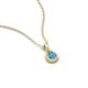 3 - Tessie 0.14 ct Blue Topaz (3.50 mm) Women Teardrop Solitaire Pendant Necklace 