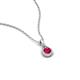 3 - Tessie 0.17 ct Ruby (3.50 mm) Women Teardrop Solitaire Pendant Necklace 