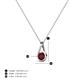 4 - Tessie 0.18 ct Red Garnet (3.50 mm) Women Teardrop Solitaire Pendant Necklace 