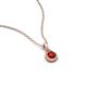 3 - Tessie 0.18 ct Red Garnet (3.50 mm) Women Teardrop Solitaire Pendant Necklace 