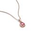 3 - Tessie 0.15 ct Pink Tourmaline (3.50 mm) Women Teardrop Solitaire Pendant Necklace 