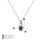 4 - Tessie 0.17 ct Black Diamond (3.50 mm) Women Teardrop Solitaire Pendant Necklace 