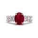 1 - Jamila 5.50 ctw Ruby Oval Shape (9x7 mm) & Lab Grown Diamond Oval Shape (5x3 mm) Hidden Halo Engagement Ring 