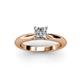 3 - Akila 1.00 ct IGI Certified Lab Grown Diamond Princess Cut (5.50 mm) Solitaire Engagement Ring  