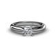 1 - Akila 1.00 ct IGI Certified Lab Grown Diamond Princess Cut (5.50 mm) Solitaire Engagement Ring  