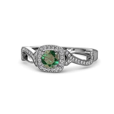 Emerald Cut Solitaire Diamond Engagement Ring Demi & Tessa