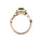 5 - Amy Desire 1.25 ctw Lab Created Alexandrite Round (6.50 mm) & Natural Diamond Round (1.10 mm) Swirl Halo Engagement Ring 