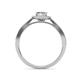 6 - Aellai 0.98 ctw IGI Certified Lab Grown Diamond Princess Cut (5.00 mm) & Natural Diamond Round (1.20 mm) Halo Engagement Ring  