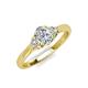 3 - Gianna 0.95 ctw IGI Certified Lab Grown Diamond Oval Shape (7x5 mm) & Lab Grown Diamond Round (2.70 mm) Three Stone Engagement Ring 
