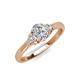 3 - Gianna 0.95 ctw IGI Certified Lab Grown Diamond Oval Shape (7x5 mm) & Lab Grown Diamond Round (2.70 mm) Three Stone Engagement Ring 