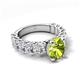 5 - Jamila 5.00 ctw Peridot Oval Shape (9x7 mm) & Lab Grown Diamond Oval Shape (5x3 mm) Hidden Halo Engagement Ring 