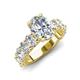 4 - Jamila 5.00 ctw IGI Certified Lab Grown Diamond Oval Shape (9x7 mm) Hidden Halo Engagement Ring  