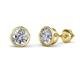 1 - Carys 3.00 ctw (7.30 mm) IGI Certified Round Lab Grown Diamond Bezel Set Solitaire Stud Earrings 