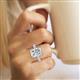 3 - Amira 7.28 ctw IGI Certified Lab Grown Diamond Radiant Shape (11x9 mm)  Halo Engagement Ring  