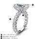 4 - Amira 7.28 ctw IGI Certified Lab Grown Diamond Radiant Shape (11x9 mm)  Halo Engagement Ring  