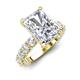 4 - Amira 7.28 ctw IGI Certified Lab Grown Diamond Radiant Shape (11x9 mm)  Halo Engagement Ring  