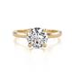 1 - Abena 1.06 ctw IGI Certified Lab Grown Diamond (6.50 mm) with Prong Studded Natural Diamond Solitaire Plus Engagement Ring 