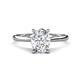 1 - Zaire 2.01 ctw Moissanite Oval Shape (9x7 mm) accented side Natural Diamond Hidden Halo Engagement Ring 