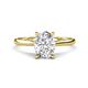 1 - Zaire 2.01 ctw Moissanite Oval Shape (9x7 mm) accented side Natural Diamond Hidden Halo Engagement Ring 