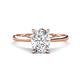 1 - Zaire 2.01 ctw Moissanite Oval Shape (9x7 mm) accented side Natural Diamond Hidden Halo Engagement Ring 