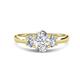 1 - Gemma 8x6 mm Oval Cut Lab Grown Diamond Trellis Three Stone Engagement Ring 