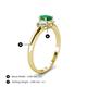 4 - Gemma 7x5 mm Oval Cut Emerald and Lab Grown Diamond Trellis Three Stone Engagement Ring 