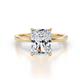 1 - Lucia 2.64 ctw IGI Certified Lab Grown Diamond Radiant Shape (9x7 mm) & Side Natural Diamond Hidden Halo Engagement Ring  
