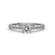 1 - Renea 0.87 ctw Lab Grown Diamond (5.80 mm) with accented Diamonds Engagement Ring 