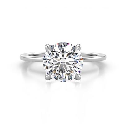 Morgan ctw Center IGI Certified Lab Grown Diamond VS F with Prong Studded Natural Diamond Solitaire Plus Engagement Ring