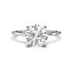 2 - Morgan 2.15 ctw Center GIA Certified Natural Diamond (SI/H) with Prong Studded Natural Diamond Solitaire Plus Engagement Ring 