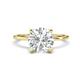 2 - Morgan 2.15 ctw Center GIA Certified Natural Diamond (SI/H) with Prong Studded Natural Diamond Solitaire Plus Engagement Ring 