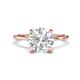 2 - Morgan 2.15 ctw Center GIA Certified Natural Diamond (SI/H) with Prong Studded Natural Diamond Solitaire Plus Engagement Ring 