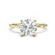 2 - Morgan 1.50 ctw Center IGI Certified Lab Grown Diamond (VS1/F) with Prong Studded Diamond Solitaire Plus Engagement Ring 