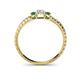 5 - Tresu Diamond and Emerald Three Stone Engagement Ring 