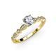 4 - Renea 0.87 ctw Natural Diamond (5.80 mm) with accented Diamonds Engagement Ring 